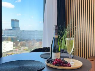 URBAN APARTMENTS Global Premium 14th Floor No 14, Free Garage, Self Check-in - Katowice - 8