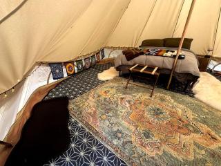 Canvas Bell Tent in the Woods in Hardwick, VT - 9