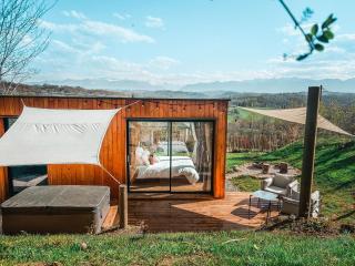 Chalet insolite - SPA - Vue Pyrénées - Brasero - Lasseube - 0