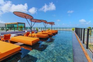 Viva hospedagens - Flat 009 beira mar com Varanda e piscina aquecida - 3