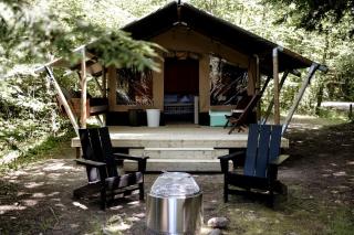 Impressive Romantic Safari Tent with Outdoor Sauna in New Hampshire - 1