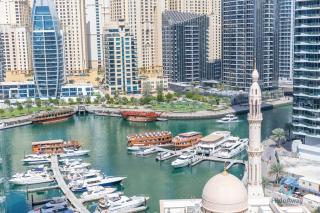 1BR Marina View Rooftop Pool Dubai Marina - 7
