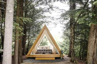 Beautiful A-frame Safari Tent Surrounded by Trees in North Woodstock, New Hampshire - North Woodstock - 1
