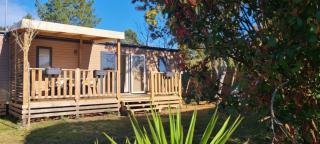 Mobilhome 6 personnes climatisation, TV, lave-vaisselle, 2 salle de bain, 3 chambres au camping Les Vignes à Lit-et-Mixe dans les Landes avec piscine, - Lit-et-Mixe - 0