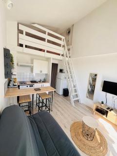 Duplex cosy neuf - wifi - balcon - en bordure de forêt de pins - proche plage - 0