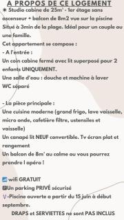 Charmant studio en bord de mer, piscine, climatisation, parking privé et wifi - 9