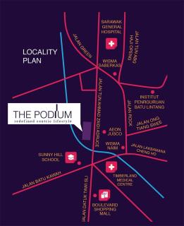 Podium 3 bedroom 7 pax AEON shopping mall - Kuching - 5