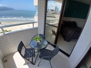 Flat no melhor de Santos. Pé na areia com piscina! - Santos - 0
