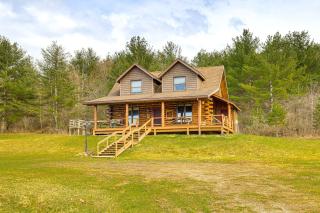 Log Cabin with Pond and Trail Access in Almond! - Almond - 0
