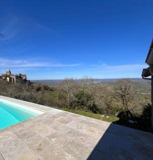 La Marilène, Grange rénovée avec vue exceptionnelle et piscine - Loubressac - 2