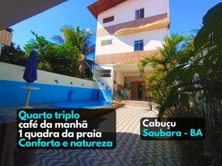 Suíte funcional em Pousada 1 quadra da Praia de Cabuçu, Saubara (BA) - Saubara - 9