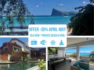 SEA VIEW - Private beach - Pool - Free parking - 3 PRIVATE BEDROOM & BATHROOM - Coin de Mire - Premium experience - Cap Malheureux - 0