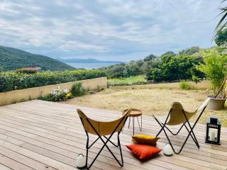 T2 Farinole, vue mer sur le golfe de St Florent, plage a pied - Farinole - 0