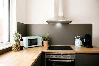 bonquartier - LUXAPT#3 Chice, moderne Wohnung mit Self Check-In, voll ausgestatteter Küche, Klimaanlage und Parkplatz - Sankt Augustin - 6