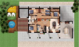 Luxe villa for 8 - Private Pool -AC -BBQ Area - Patio - 160Mbps - Olives - Palm - vineyard - 5