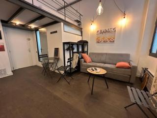 Studio City Center W Mezzanine 5min From Palace - Cannes - 3