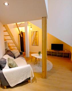 studio en mezzanine, métro et rue centrale mais calme - Oullins - 0