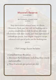 Maxwell Reserve Singapore, Autograph Collection - Singapura - 9