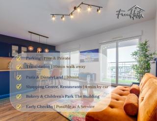 Chic & Cosy - Private Parking - Between Paris & DisneyLand - 5min TrainStation, Big Mall - 0
