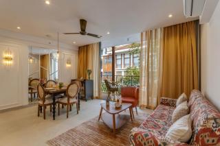 Hidden Gem Luxe Suite w Pool View - 1km to Candolim Beach - 9