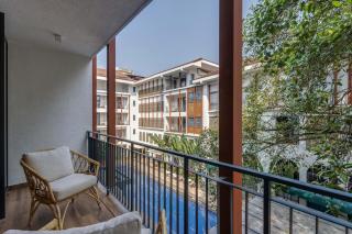 Hidden Gem Luxe Suite w Pool View - 1km to Candolim Beach - 8