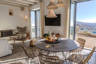 Splendid Mykonos Villa Villa Agape 5 Bedrooms Private Pool With Stunning Sea Views Outdoor Lounge Dining Area Hot Tub Kalafatis - Kalafatis - 8
