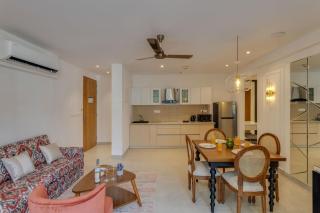 Hidden Gem Luxe Suite w Pool View - 1km to Candolim Beach - 1