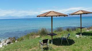 Kalimera Summer Apartment on the North Coast of Corfu, featuring a large, sunny flower-filled terrace with mountain views - - 4