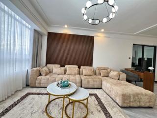 luxury elegant furnished three bedroom apartment with children playground ,swimming pool relaxing rooftop with amazing city views, ample parking space and proximity to major shopping malls - Nairobi - 7