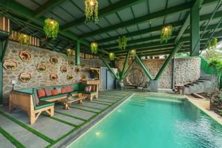 SaffronStays Shambhala Bodhi - 3-BR villa overlooking Pawna Lake with private pool, jacuzzi, and lounge areas - 9