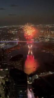 Harbour and Bay View with New Year Fire Works - Melbourne - 9