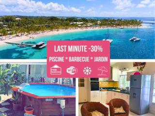 Le Sable Bleu - Évasion tropicale à Sainte-Anne - PLAGE 5min - Piscine - Parking - Logement climatisé - Vue sur les palmiers - Parfait pour séjours en famille ou entre amis - Sainte-Anne - 0