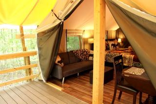 African-Themed Safari Tent for Glamping in West Virginia - Hico - 9