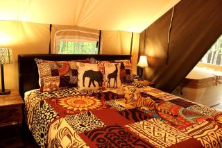 African-Themed Safari Tent for Glamping in West Virginia - 6