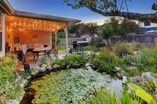 Koi Ponds and Waterfalls - Modern Mid-Century Home - Pflugerville - 7