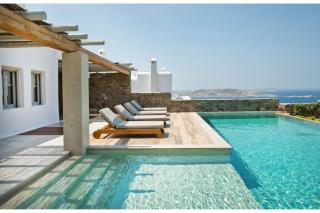 Elegant Mykonos Villa Villa White Satin Private Gym 4 Bedrooms Sea View - Tourlos - 0