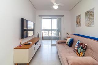 Apto ótima localização a 100m da Praia, Piscina, Ar Condicionado, Garagem e Portaria 24h - Praia Grande - 5