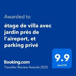 Étage de Villa avec jardin, près de l'aireport et parking privé - 9