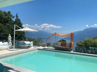 Luxusvilla Pool Panorma Privatspähre Ruhe - Brissago - 9