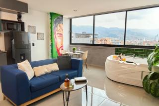 Estadio Jacuzzi Haven Cozy Rosa Negra Suite - Medellín - 9