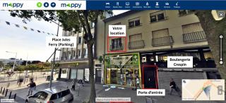 T2 centre-ville avec balcon, 1 chambre, 2 pers, climatisation, parking libre et gratuit - Lorient - 9