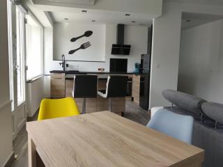 Grand T2 tout équipé centre-ville, spacieux et lumineux, 1 chambre, 1 à 4 pers, possible 5 pers avec lit d'appoint pour 15 euros, climatisation, wifi, balcons, parking gratuit et limité sur place - 9