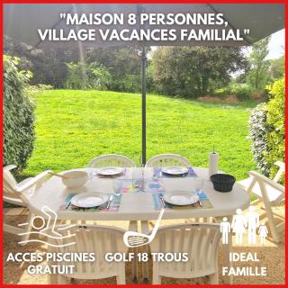 "LE PIED D'ALOUETTE" Maison 8 personnes, village vacances, au coeur d'un golf 18 trous, accès piscines gratuit - Talmont - 0