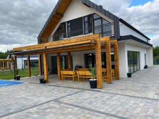 Trzy domki, nowe, sala bankietowa 82m2, - Skorka - 5
