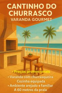 Cantinho do Churrasco - Varanda Gourmet a 60 mts praia - Praia Grande - 9
