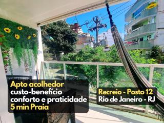 Apto com Ar Cond 3 min do Posto 12 - Recreio dos Bandeirantes RJ - Rio de Janeiro - 0