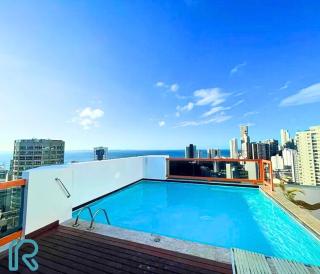 Lindo Studio Vista Mar Completo com Piscina no Rooftop do EDF, Próximo ao Porto da Barra - Salvador - 8