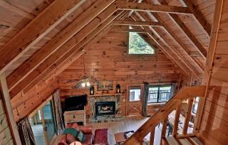 Luxurious Log Cabin Rental with a Fishing Pond in Cherry Log, Georgia - 1