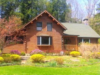 Cozy Log Cabin with a Private Hot Tub near Beartown State Forest, Massachusetts - Monterey - 9
