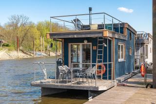Tolles Tiny-Hausboot Marianne mit Dachterrasse - Hamburgo - 0